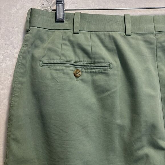 Peter Millar Pure Cotton Flat Front Golf Casual Chino Shorts Men’s Size 36 Green - Picture 7 of 12